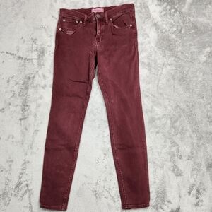 Madewell skinny skinny burgundy jeans size 27 EUC 314